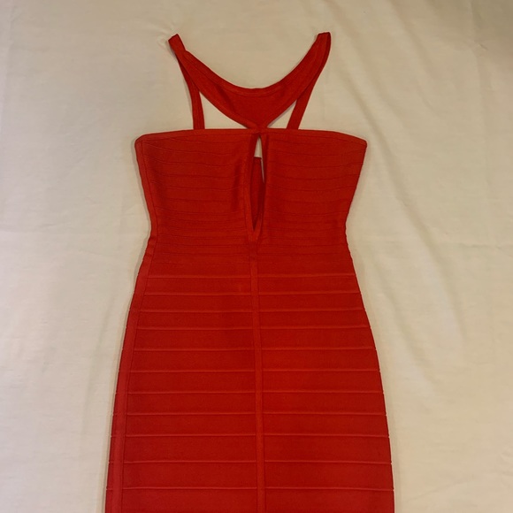 Herve Leger Red Dress - Picture 1 of 4